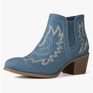 GLOBALWIN Women's Pull On Ankle Boots The Western Cowboy Cowgirl Boots 8.5