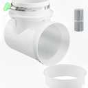 90 Degree Dryer Vent Elbow Space Saving Toolless Design for 4 Inch Dryer Hose Replacement Parts