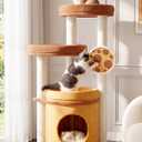 Maine Coon Cat Tree for Large Cats, 46" Cat Tower, Stable Base