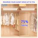  Hanging Vacuum Storage Bags 6 Pack Space Saver Vacuum Seal Bags, Jumbo and Large, for Seasonal Clothes, Dress, Coat, Closet Organizer with Heavy Duty Hanging Hooks, Reusable & Easy to Use