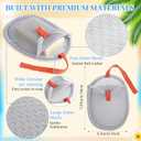 Patelai 12 Set Large Mesh Shower Caddy Bags, Sandproof Beach Tote Bulk with Soap Bag 12.2 x 10.2 Inch Hanging Toiletry Bath Organizer with Zipper & Handle for Gym Beach Dorms Travel Essentials
