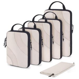 BAGSMART Compression Packing Cubes, 6 Set/4 Set/2 Set Travel Packing Cubes for Carry on Suitcases, Compression Suitcase Organizers Bag Set & Travel Cubes for Luggage, Lightweight Packing Organizers