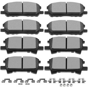 SCITOO Ceramic Front Rear Disc Brake Pad Set fit for 2004-2006 for Lexus RX330, 2007-2009 for Lexus RX350, 2006-2008 for Lexus RX400h, 2006-2007 for Toyota Highlander