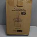 Lamosi 100 Pack 20 oz Clear Plastic Cups with Lids and Straws, Disposable Iced Coffee Cups with Lids for To-Go Cold Drinks, Smoothies and Slushie