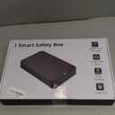 Gun Safe for Handgun, Biometric Gun Safe for 2 Pistols, Quick Access Handgun with Fingerprint PIN or Key Lock, Rechargeable Handgun Safe, for Home Car Travel, Nightstand, Bedside or Drawer (Black)