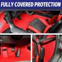 Red Full Floor Mats,All Weather Anti-Scratch Wear-Resistant Full Floor Protection Liner Carpet Coverage Pads for Corvette C8 Stingray Z51 2020+ for C8 Z06 2023+ and E-ray 2024+