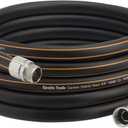 Giraffe Tools Leader Hose 12ft x 5/8", Custom Length, Heavy Duty, No Kink, Flexible, Rubber Garden Hose, Leakproof Water Hose with Male to Female Fittings, 600 Burst PSI