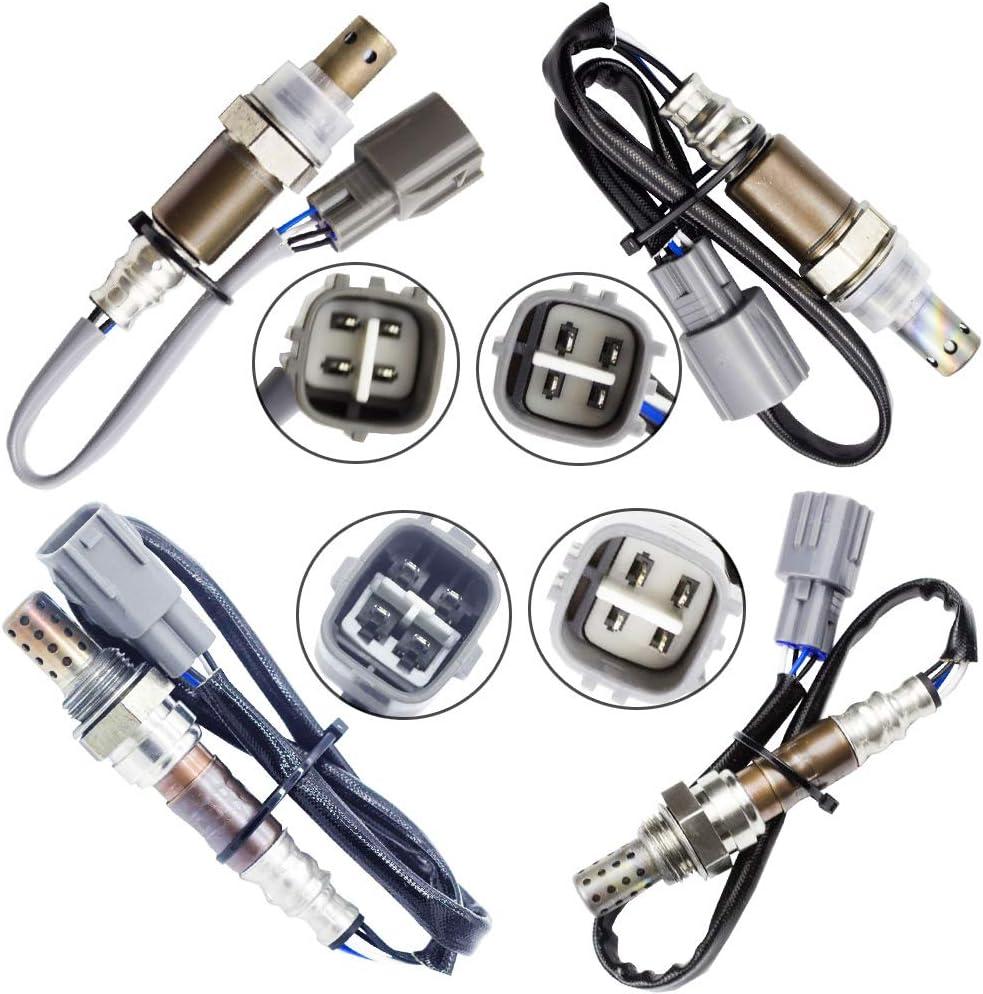 4x Oxygen O2 Sensor For 2004 2005 2006 Toyota Sienna 3.3L Upper Lower Upstream + Downstream