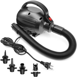 Electric Air Pumps for Inflatables Air Mattress Gymnastics Track Mat Quick Fill Inflator/Deflator for Pool Floats Dock Raft,4 Nozzles, 110-120V AC (400W)