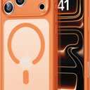 Miracase iPhone 17 Pro Max Case, Compatible with MagSafe, Shockproof Military-Grade Protection, Scratch-Resistant Back, Magnetic Phone Case for iPhone 17 Pro Max, Classic Hybrid Case, Frosted Orange