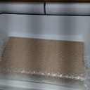 Ceramic Bathroom Sink, Black and White 19" x 15" Above Counter Porcelain Vessel Sink with Black Faucet and Pop up drain Set, Rectangle