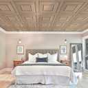 STICKGOO Glue Up Ceiling Tiles, 24x24 Inch PVC Decorative Drop Ceiling Tile Golden Coffee 48 Sq. Ft, Pack of 12 Tiles