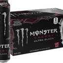 Monster Energy Ultra Black, Sugar Free Energy Drink, 16 Ounce | Pack of 15