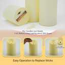 Nimiko Flameless Candles with Remote, Battery Operated Flickering Flameless Candles, LED Candles with Timer 2/4/6/8H, with Realistic LED Candles Set of 9 (D3 x H 3" 4" 5" 6" 7") (Ivory)
