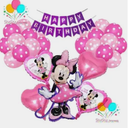 Cute Mouse Birthday Decorations, Oh Twodles Party Supplies Girl 5th, Party Decorations for Girls with Includes Happy Birthday Banner, Tablecloth, Cake Cupcake Toppers,Bow Foil Balloon (Color 5)
