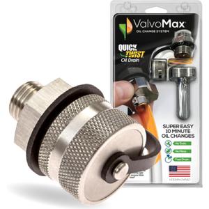 ValvoMax Oil Drain Valve  Quick Twist Oil Drain Plug for Mess-Free DIY Oil Changes  No Tools Required  M12-1.75 Thread Size  Veteran-Owned American Brand
