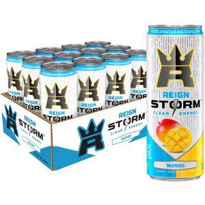 REIGN Storm, Mango, Fitness & Wellness Energy Drink, 12 Fl Oz | Pack of 12