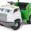 Kid Trax Real Rigs Toddler Recycling Truck Interactive Ride On Toy, Kids Ages 1.5-4 Years, 6 Volt Battery and Charger, Sound Effects, 9 Recycling Accessories Included,Green