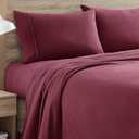 Lightweight Flannel Sheet Set, Full, Burgundy