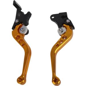 Aramox Clutch Brake Lever Handle, 1 Pair of 22mm 7/8" Universal Motorcycle Clutch Drum Brake Lever Handle (Gold)