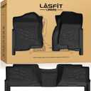 LASFIT Floor Mats for Chevy Silverado/GMC Sierra Crew Cab 1500 2500/2500HD 1999-2007, 3500HD 2001-2007(2007 Fit Classic Body Only), Suburban/Yukon XL/Escalade ESV (2nd Row Bench Seat Only) 2000-2006