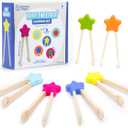 Educational Insights Easy Tweezies Small Group Set Fine Motor Toys for Kids, Sensory Bin Tools, Preschool Classroom Must Haves & Therapy Toys, Wooden Tweezer Activity Kit for Toddlers Ages 3+