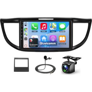 Qualcomm Octa-Core Car Radio Upgrade for Honda CRV (2012-2016), [4+64GB] 9-inch Touchscreen Car Stereo Carplay Android Auto, Android 13 Radio with 5G WiFi/BT5.1/GPS/SWC