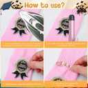 JATEBI 2026 Graduation Junk Sock Charm Bullk with 78pcs Gold Brooches Pins, 8pcs Senior Grad Patches for DIY Decor(Pink Socks)