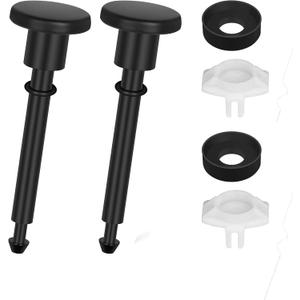 2 Set Tub Spout Diverter Repair Kit, Bathroom Shower Bathtub Leaky Faucet Repair Replacement Parts, Includes 2 Diverter Valve Stems, 2 Gates Seals and 2 Cup (Matte Black)