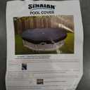 33 Ft Pool Cover, with Automatic Drain Round Pool Cover, One-Piece Quick Installation and Removal Above Ground Pool Cover, Preventing Waterlogging, UV Protected Solar Swimming Pool Cover