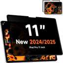 Mamol Upgrade Privacy Screen Protector for Apple iPad Pro 11 inch 5th M4 2024/6th M5 2025, Fully Removable Anti Spy Glare Blue Light Filter, High Sensitive/Bubble Free/Detachable