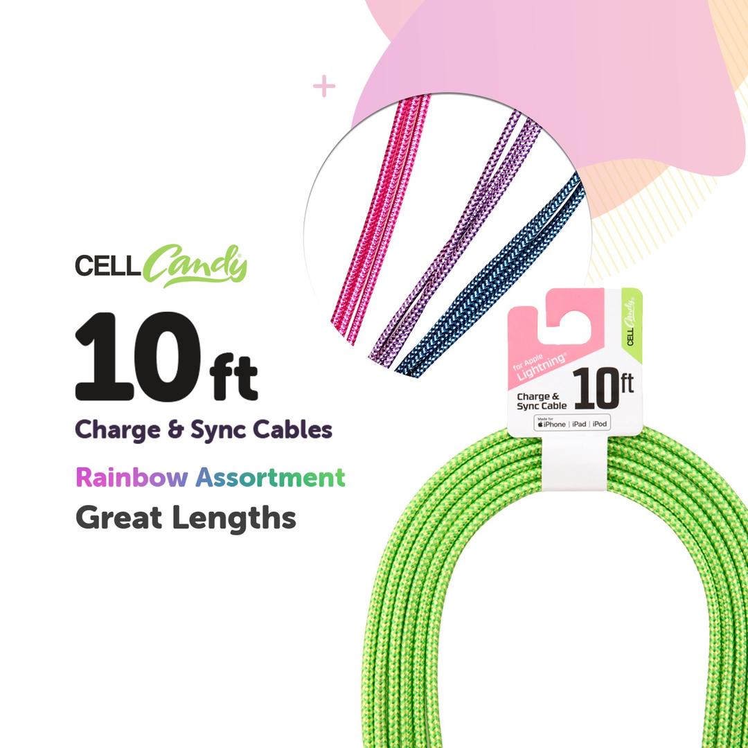CELLCandy® Apple Lightning Charge and Sync Cable - Green
