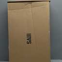 SAIJI Laptop Bed Tray Table, Adjustable Home Office Standing Desk Portable Lightweight Foldable Lap Desk for Sofa Couch Floor Working Studying Reading Writing Eating,Fit Up to 17" Laptop(Large，Black)