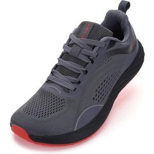 WHITIN Men's Zero Drop Running Shoes + Wide Toe Box (Grey), 44