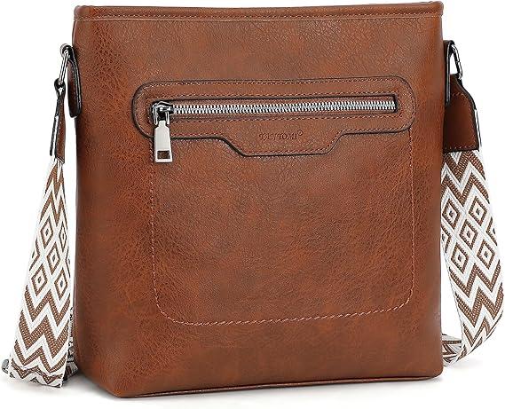 Crossbody Bag for Women Lightweight PU Leather Shoulder Bag Handbag for Women Colorful Adjustable Strap with 6 Card Slots