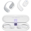 Ilive Open Ear Bluetooth Headphones, 40 Hours Playtime Bluetooth 5.3 Wireless Sports Earbuds with Digital Display Charging Case, White