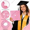 TERAYVIX Graduation Cap Decorations kit Graduation Cap Topper Blank, 6 Pcs Glitter Cardstock with Self-Adhesive for DIY Grad Cap Decorations