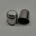 2Pcs 3.19in Trailer Wheel Center Caps Push Through Stainless Steel Hub caps for Truck SUV RV Wheel Rim, Chrome