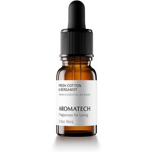 AromaTech Fresh Cotton and Bergamot Essential Oil Blend: Luxury Hotel Inspired Aromatherapy with Bergamot, Fresh Cotton & Sandalwood for Ultrasonic Diffusers & Nebulizers - 0.3 fl oz, 10 mL