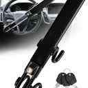 Tevlaphee Steering Wheel Lock Anti-Theft Car Device Heavy Duty Security Car Lock Antitheft Locking Devices Great Deterrent Adjustable Car Wheel Lock Anti Theft for Vehicle Truck with 3 Keys(Black)