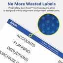 Avery File Folder Labels with TrueBlock Technology, Permanent Adhesive, 2/3" x 3-7/16", Laser/Inkjet, 4-Pack, 150 Labels Total (08593)