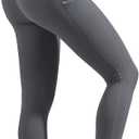 Postropaky Women's Fleece Lined Waterproof Leggings, High Waisted Winter with Zipper Pockets (XXL)