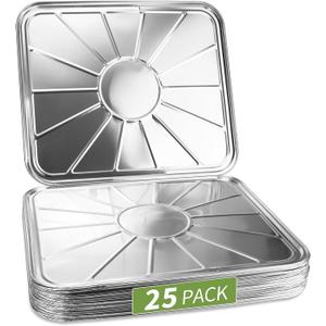 25 Pack Disposable Foil Oven Liners, 18.5 x 15.5 Inch Aluminum Foil Liners for Electric Oven & Gas Oven, Oven Drip Pan Tray for Baking, Roasting, Grilling & Cooking
