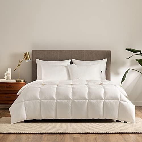  Serta Down Illusion Lightweight Hypoallergenic Down Alternative Comforter with Corner Loops, White, King