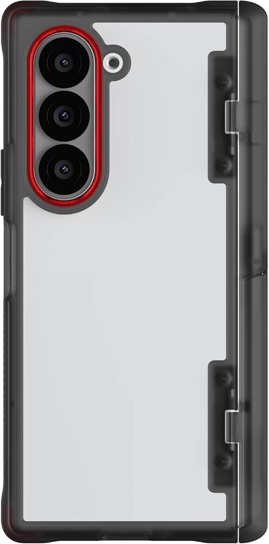 Ghostek Covert Clear Galaxy Z Fold 6 Case with Built-in Kickstand and Full Hinge Protection Shockproof Protective Phone Cover Designed for 2024 Samsung Galaxy Z Fold6 (7.6") (Smoke)