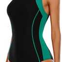 beautyin Women's One Piece Athletic Racerback Swimsuit Slimming Bathing Suit, S