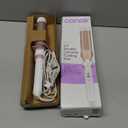 Conair Double Ceramic 1 -Inch Curling Iron, 1 -Inch Barrel Creates Soft Waves & Curls, Hair Curler for Use on Medium & Long Hair, White/Rose Gold
