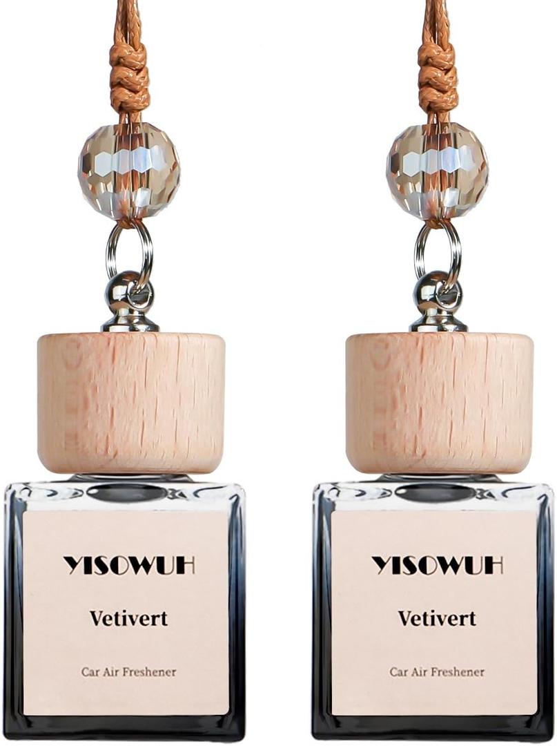 3 x Car Air Fresheners 2-Pack Car Freshener Vent Clips, Long Lasting Hanging Freshener for Auto and Home, 2pcs Vetivert (0.34 Fl Oz (Pack of 2))