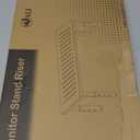 WALI Computer Monitor Stand for Desk, Adjustable Laptop Riser, Desk Monitor Stand Underneath Storage for Office, Home, School Supplies (STT003), 1 Pack, Black (Basic)