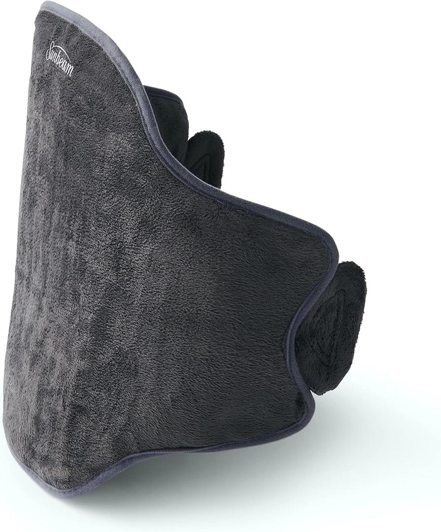 Sunbeam Heating Pad Wrap for Back Pain Relief with Auto Shut Off and Moist Heating Option 23 x 15" Slate Grey